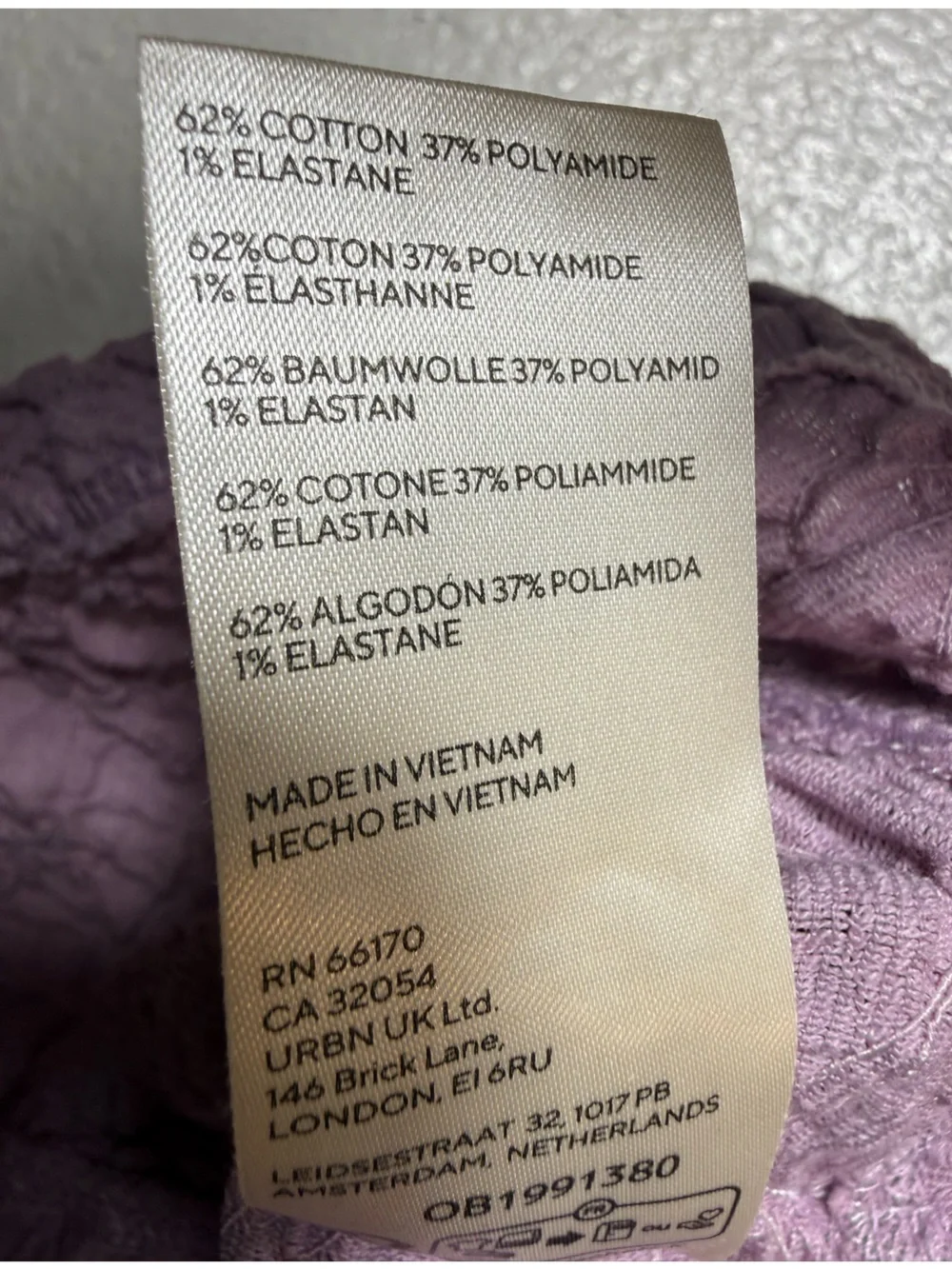 Free People Lavender Textured V-Neck Short Sleeve Top Size Small